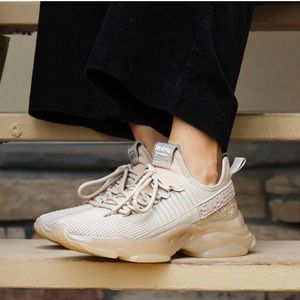 Steve Madden Blush color sneakers. Worn once in excellent condition.